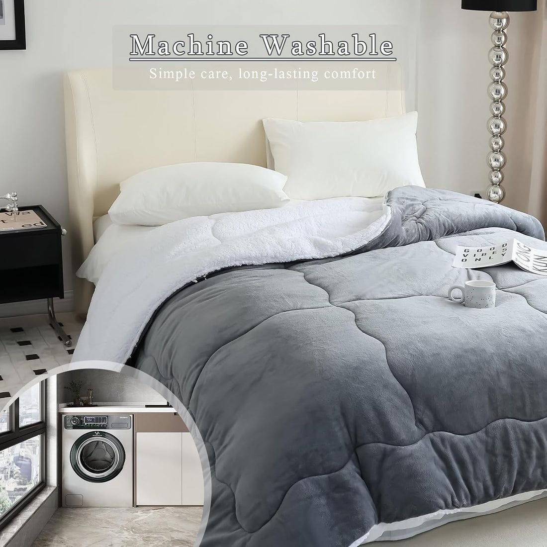 Thick Sherpa Fleece Blanket Twin Size | Warm & Cozy