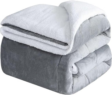 Thick Sherpa Fleece Blanket Twin Size | Warm & Cozy